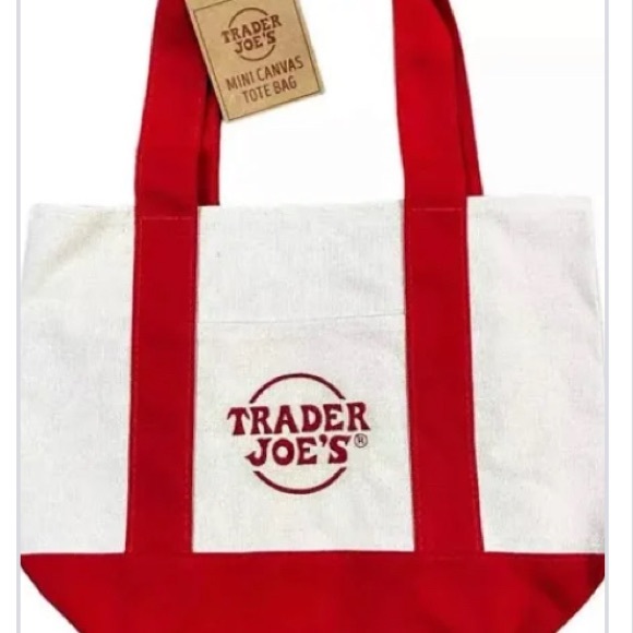 Trader Joe's Red and White Garment Bag